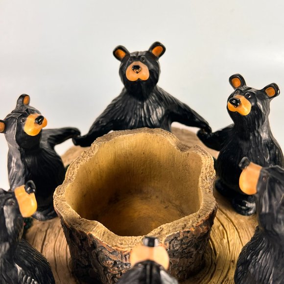 Vtg Circle Of Bears Bear Foots Jeff Fleming Big Sky Carvers Votive Candle Holder - Picture 9 of 16